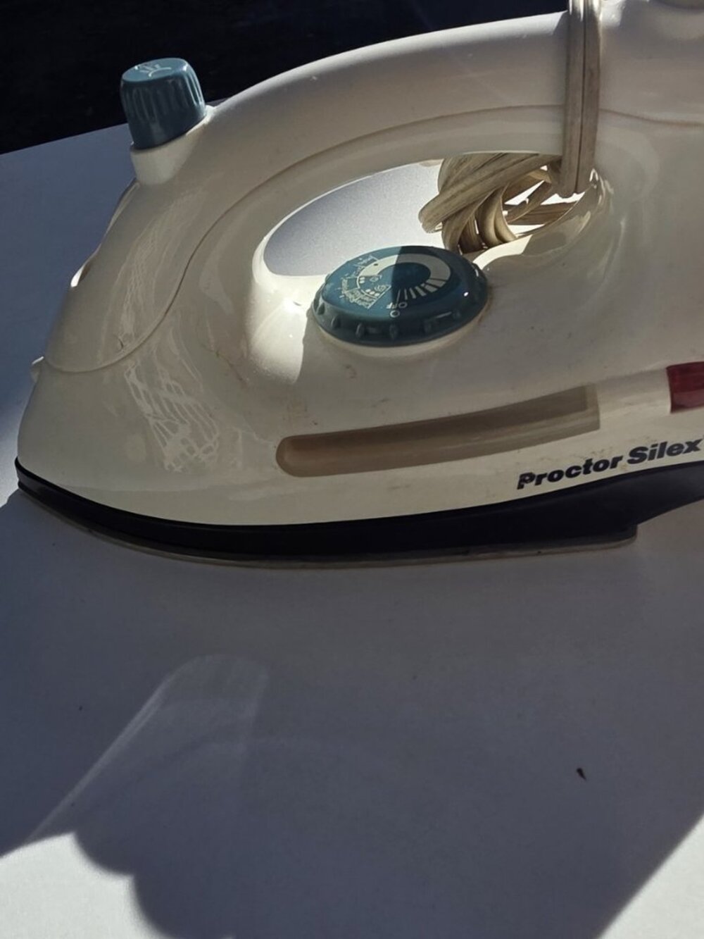 Clothes Steam Iron White Teal Household